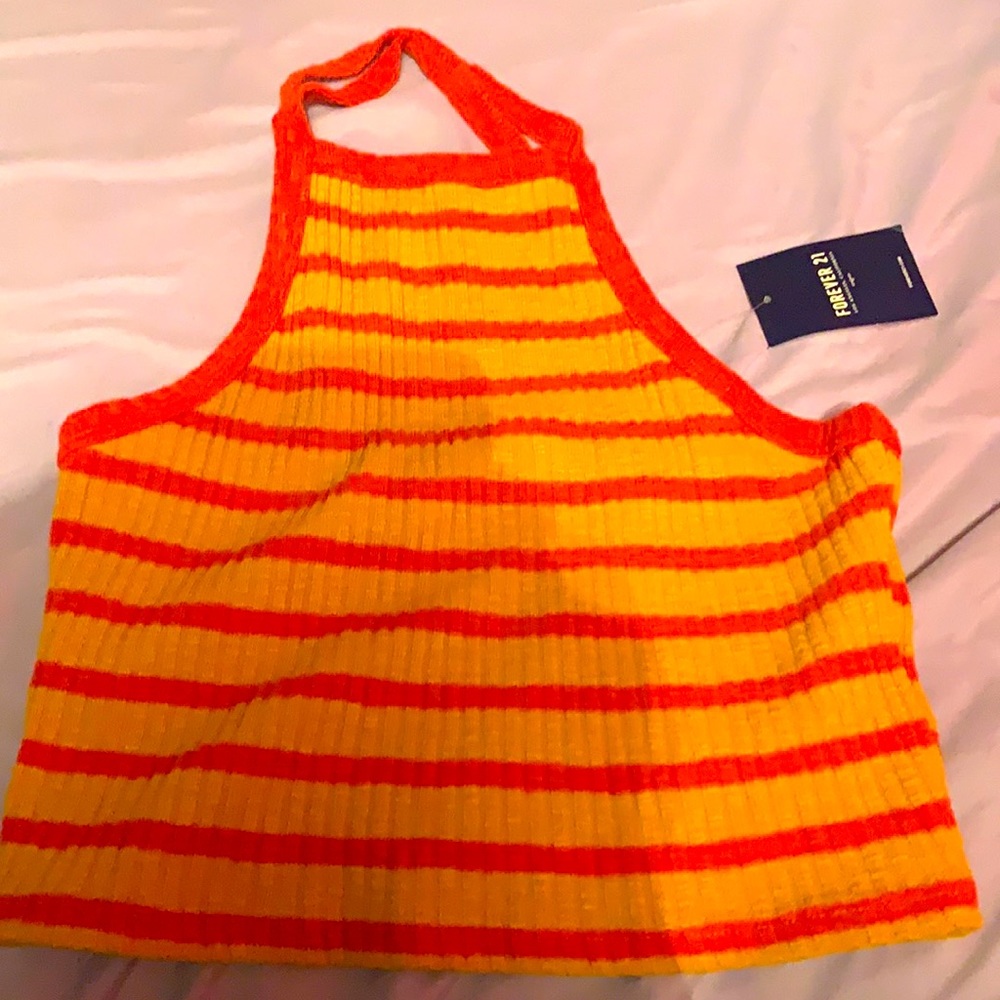 ORANGE Knit Forever21 Crop Top